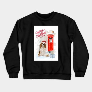 Cavalier King Charles Spaniel Merry Christmas Santa Dog Crewneck Sweatshirt